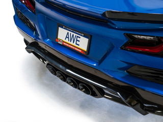 AWE 2023 C8 Corvette Z06 SwitchPath Cat-Back Exhaust - Diamond Black Tips - 3025-43906 Photo - Mounted