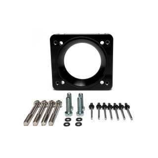IAG Performance Big Bore 76mm Throttle Body Adapter for OEM Subaru STI / Cosworth Intake Manifold Black - IAG-AFD-2020BK