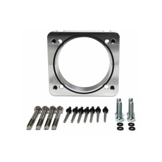 IAG Performance Big Bore 76mm Throttle Body Adapter for Process West Intake Manifold Silver - IAG-AFD-2021SL