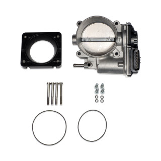 IAG Performance Big Bore 76mm Throttle Body w/ Electronics & Adapter Package for OEM Subaru STI / Cosworth Intake Manifold Black - IAG-AFD-2027BK