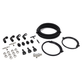 IAG Performance Braided Fuel Line & Fitting Kit for IAG Top Feed Fuel Rails & OEM FPR 08-14 WRX and 10-14 LGT - IAG-AFD-2200-2