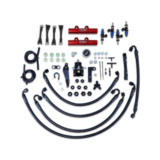 IAG Performance PTFE Fuel System Kit w/ FIC Injectors Aeromotive FPR Red IAG Fuel Rails 08-14 WRX 08-21 STI - IAG-AFD-2332RD