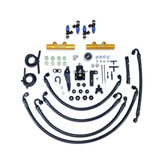 IAG Performance PTFE Fuel System Kit w/ FIC Injectors Aeromotive FPR Gold IAG Fuel Rails 08-14 WRX 08-21 STI - IAG-AFD-2336GD