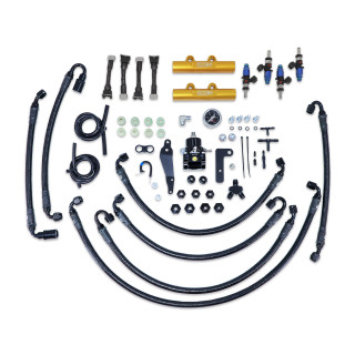IAG Performance PTFE Flex Fuel System Kit w/ FIC Injectors Aeromotive FPR Gold IAG Fuel Rails 08-14 WRX 08-21 STI 1200cc - IAG-AFD-2342GD