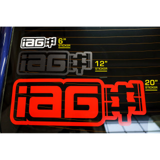 IAG Performance 6 Inch Matte Black Die Cut Sticker - Sold Individually - IAG-AWS-1200MBK