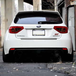 IAG Performance RockBlocker Red / Smoke Tail Light Overlay Film Kit 2008-14 Subaru WRX and STI Hatchback - IAG-BDY-2003