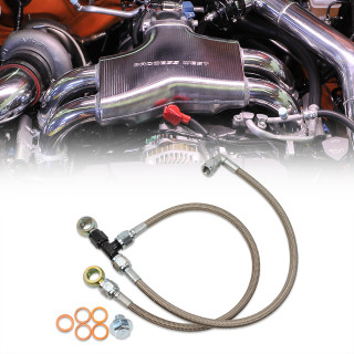 IAG Performance Garrett GT Series Turbo Oil Feed & AVCS Line 2006-14 Subaru WRX 04-21 STI 05-09 LGT 04-08 FXT - IAG-ENG-2072