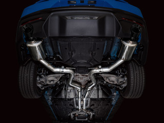 AWE 2024 Ford Mustang GT Fastback S650 RWD Touring Catback Exhaust w/ Dual Diamond Black Tips - 3015-33650 Photo - Mounted