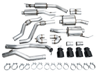 AWE Tuning 2020+ Ford Explorer ST Touring Edition Exhaust w/ Diamond Black Tips - 3015-43625 Photo - out of package