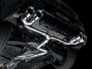 AWE MK8 Volkswagen Golf R 3in Track Edition Quad Exhaust - Chrome Silver Tips - 3020-42658 Photo - Mounted
