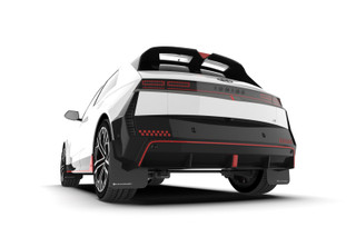 Rally Armor 2025 Hyundai Ioniq 5 N Black Mud Flap w/ Red Logo - MF117-UR-BLK-RD User 1