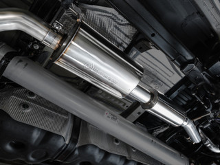 AWE 0FG Exhaust for 3rd Gen Toyota Tundra - Dual Diamond Black Tips - 3015-33063 Photo - Mounted