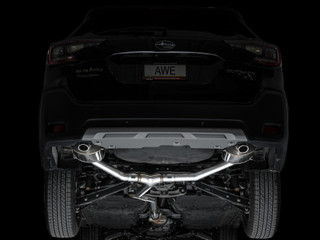 AWE 20-25 Subaru Outback (Wilderness & XT) 0FG Catback Exhaust w/Dual BashGuards - 3015-38246 Photo - Mounted