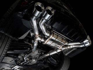 AWE Tuning 2021+ Cadillac CT4-V Blackwing SwitchPath Exhaust - Chrome Silver Tips - 3025-42436 Photo - Mounted