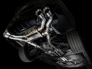 AWE Tuning 2021+ Cadillac CT4-V Blackwing SwitchPath Exhaust - Chrome Silver Tips - 3025-42436 Photo - Mounted