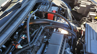 J&L 23-25 Ford Ecoboost 2.0 Oil Separator PCV Side - Black Anodized - 3056D-B Photo - Mounted