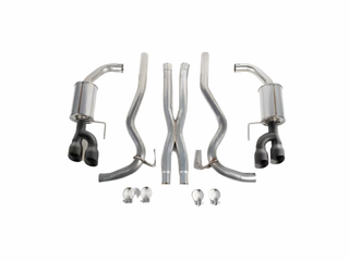 Roush 18-23 Mustang 5.0L V8 Black Tip Cat Back Exhaust Kit (Quad Tip Non-Active) - 422093-BLK Photo - Close Up