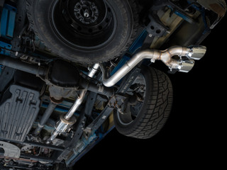 AWE 21-25 Ford F150 (14th Gen Reg Cab) Cat-Back Exhaust - 4.5in Dual Side Exit Chrome Tips - 3015-32145 Photo - Mounted