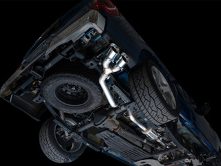 AWE 21-25 Ford F150 (14th Gen Reg Cab) Cat-Back Exhaust - 4.5in Dual Side Exit Chrome Tips - 3015-32145 Photo - Mounted