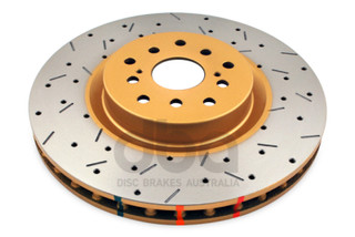 DBA 04-12 Subaru STi/2017 BRZ w/Perf. Pkg. 10 Stud Hole Front Drilled & Slotted 4000 Series Rotor - DBA4654XS-10 Photo - Primary