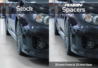 PERRIN 02-14 Subaru WRX / 2004 STI / 13-25 BRZ & Toyota GR86 25mm Wheel Spacers 5x100 56mm CB - Pair - PSP-WHL-026BK Photo - Primary