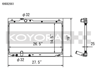 Koyo 12-15 Honda Civic SI 2.4L (MT) Radiator - KH082661 Photo - Primary