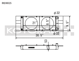 Koyo Honda Universal Pocket Radiator - RH249525 Photo - Primary
