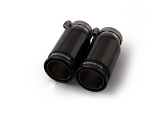 Remus Stainless Steel 84mm Black Chrome Straight w/Carbon Insert Tail Pipe Set (Pair) - 0026 83CBR User 1