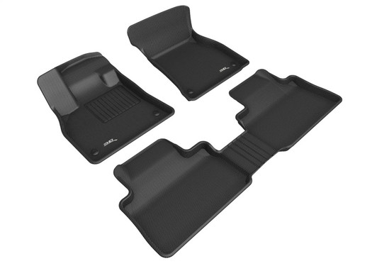 3D MAXpider 19-21 Audi E-Tron Kagu 1st 2nd Row Floormats - Black - L1AD05901509 Photo - Primary