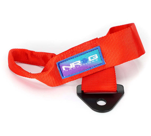 NRG Universal Tow Strap 24in Adjustable - Red - TOW-10RD Photo - Primary