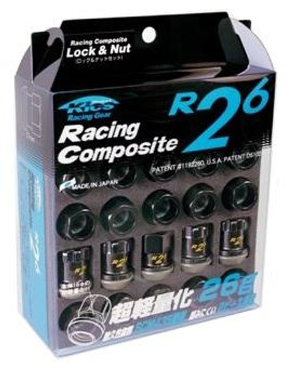 Project Kics 12X1.50 Black R26 Lug Nuts - 16+4 - 32876 Photo - Primary