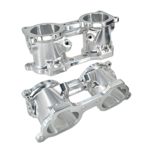 IAG Performance V3 Top Feed TGV Housings with Butterfly Pass Thru Silver 08-14 WRX 07+ STI 07-12 LGT 09-13 FXT - IAG-AFD-3050SL