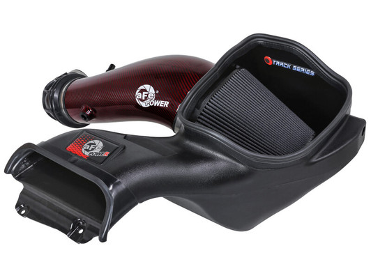 aFe 23-24 Ford F150 Raptor R V8 5.2L Supercharged Red Carbon Track Series Air Intake w/ P5R Filter - 57-10030KR Photo - Primary