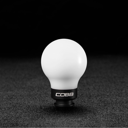 COBB Tuning Subaru 5-Speed Knob - White Knob w/ Stealth Black - 211350-W-BK