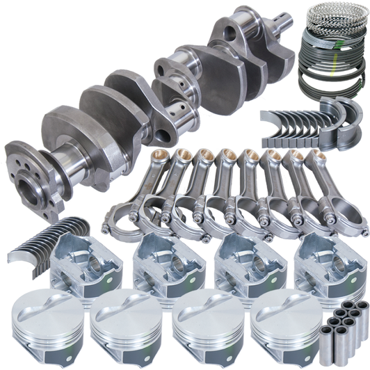 Eagle Chevy 350 2Pc 3.750in Crank 5.700in I-Beam Rod -5cc Flat Top 4.030in Pistons Balanced Assembly - B15455E030 Photo - Primary
