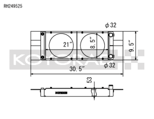 Koyo Honda Universal Pocket Radiator - RH249525 Photo - Primary