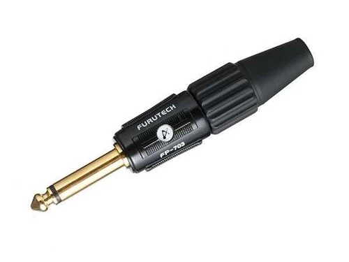 Furutech FP-703 Gold Mono Phone Plug - Premium 1/4 Inch Audio Connector for Audiophiles & Musicians