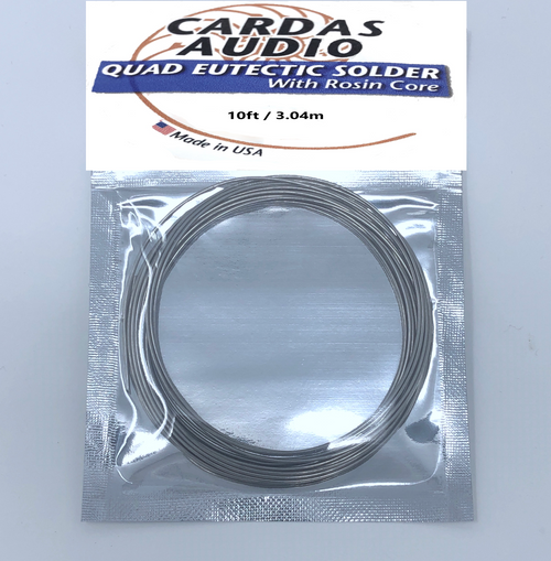Cardas Audio Quad Eutectic Silver Solder Wire 10ft / 3.04 Meter / 120" Roll Rosin Flux
