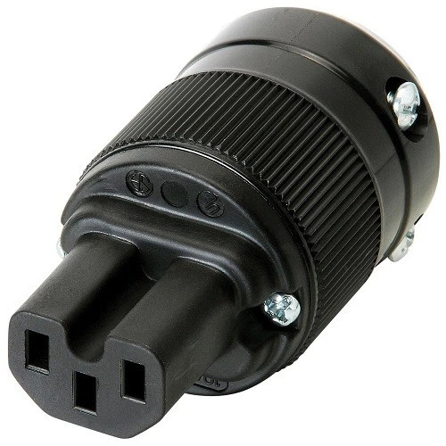 Marinco 320 IEC C15 120V 3-Wire 15A Connector AC Plug Black