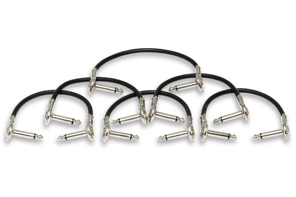 Hosa Guitar Patch Cable, Low-profile Right-angle 1/4" to Same 6" Long