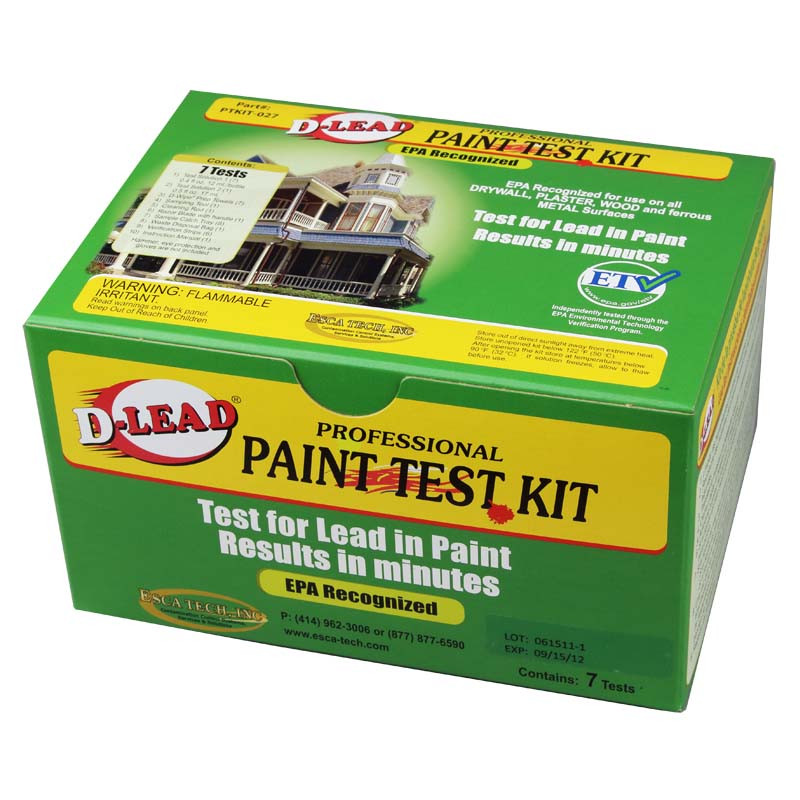 D-LEAD PAINT TEST KIT, 7 TESTS | ESCA TECH | Item PTKIT-007