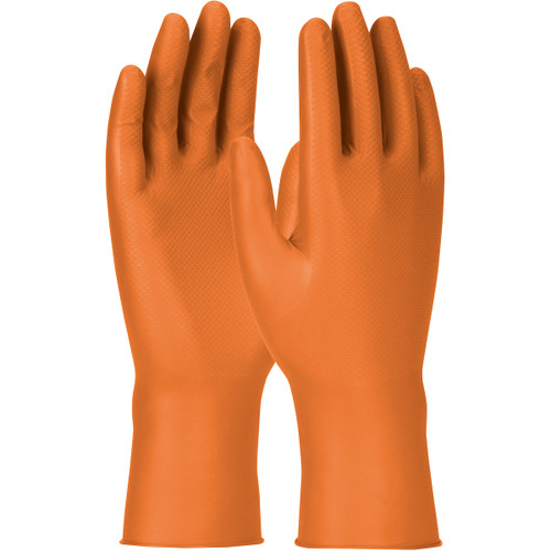 PIP ORANGE NITRILE 7 MIL TEXTURED GRIP MEDIUM GLOVES | PIP | Item