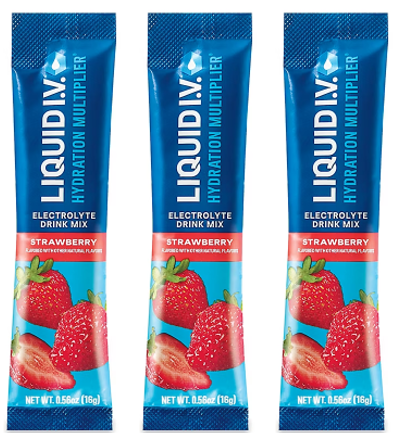 LIQUID IV STRAWBERRY POWDERED STICKS 12 PK /CS | LIQUID I.V. | Item LIQUIDIV-STRAWBERRY-15