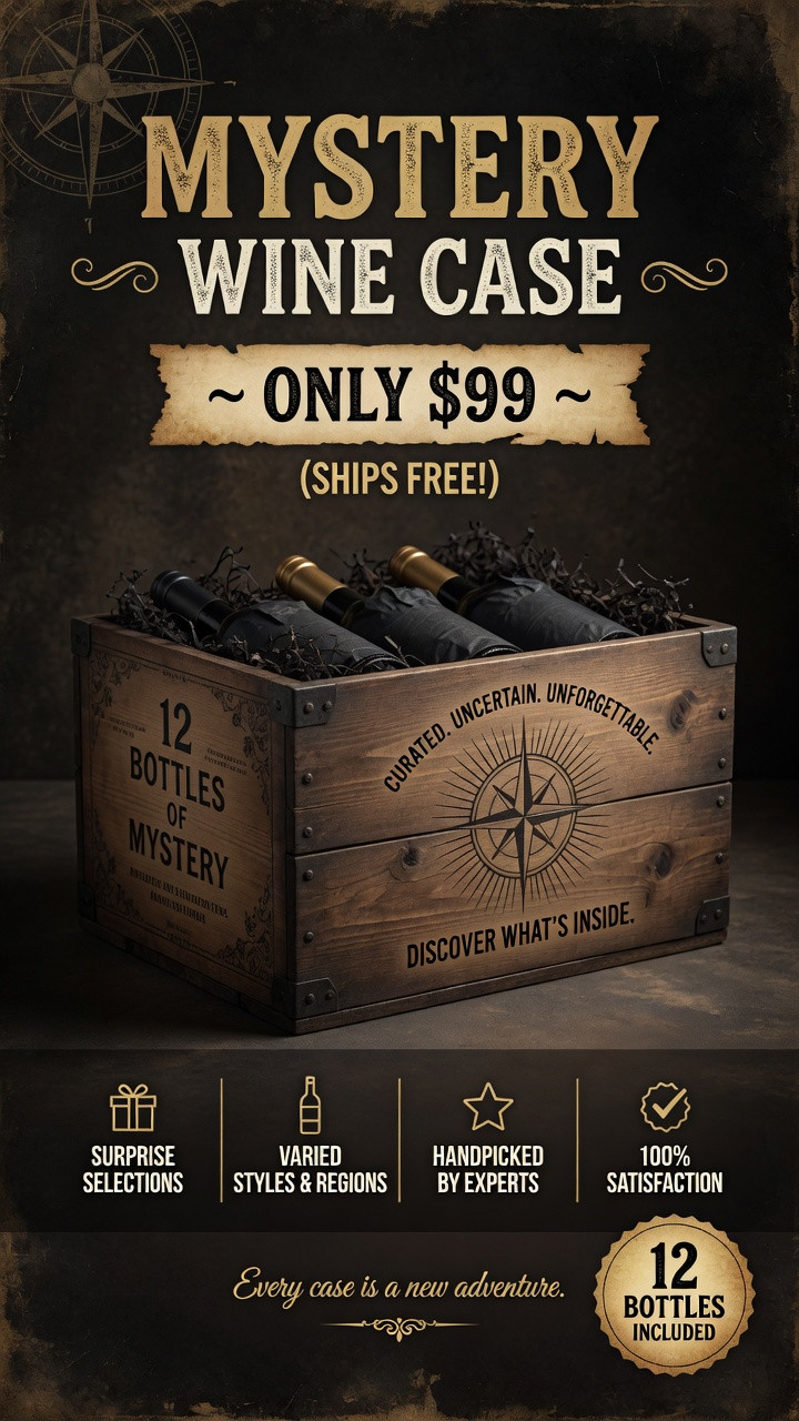 Mystery 12-bottle mixed red and white wine case