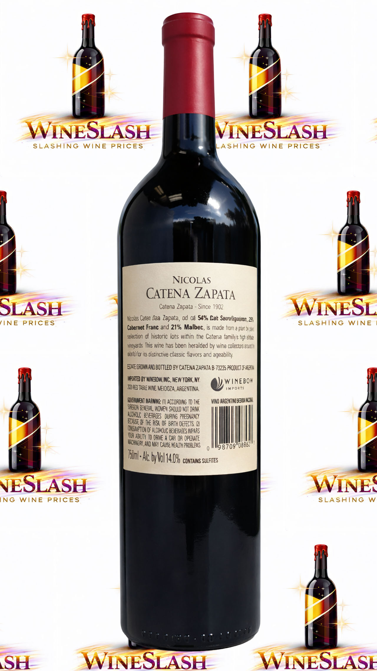 2020 Nicol&aacute;s Catena Zapata Back Label