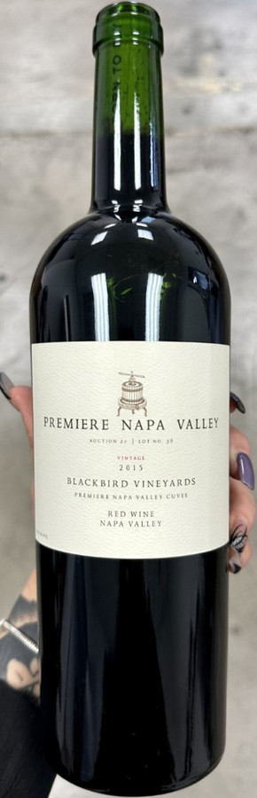 2015 Blackbird Vineyards Auction 21 Lot No. 56 Premier Napa Valley Cuvee