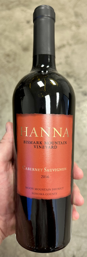 2016 Hanna Bismark Mountain Vineyard Cabernet, Moon Mountain District Sonoma