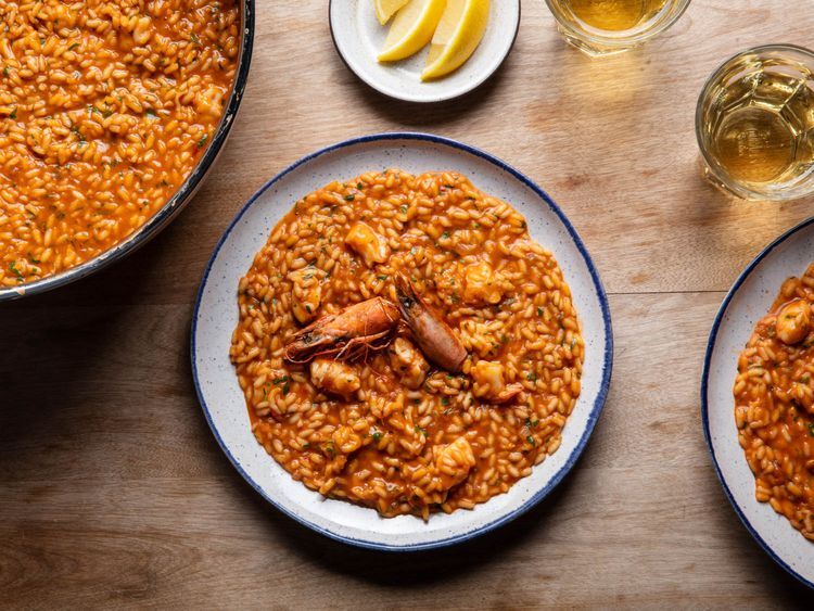 Shrimp risotto