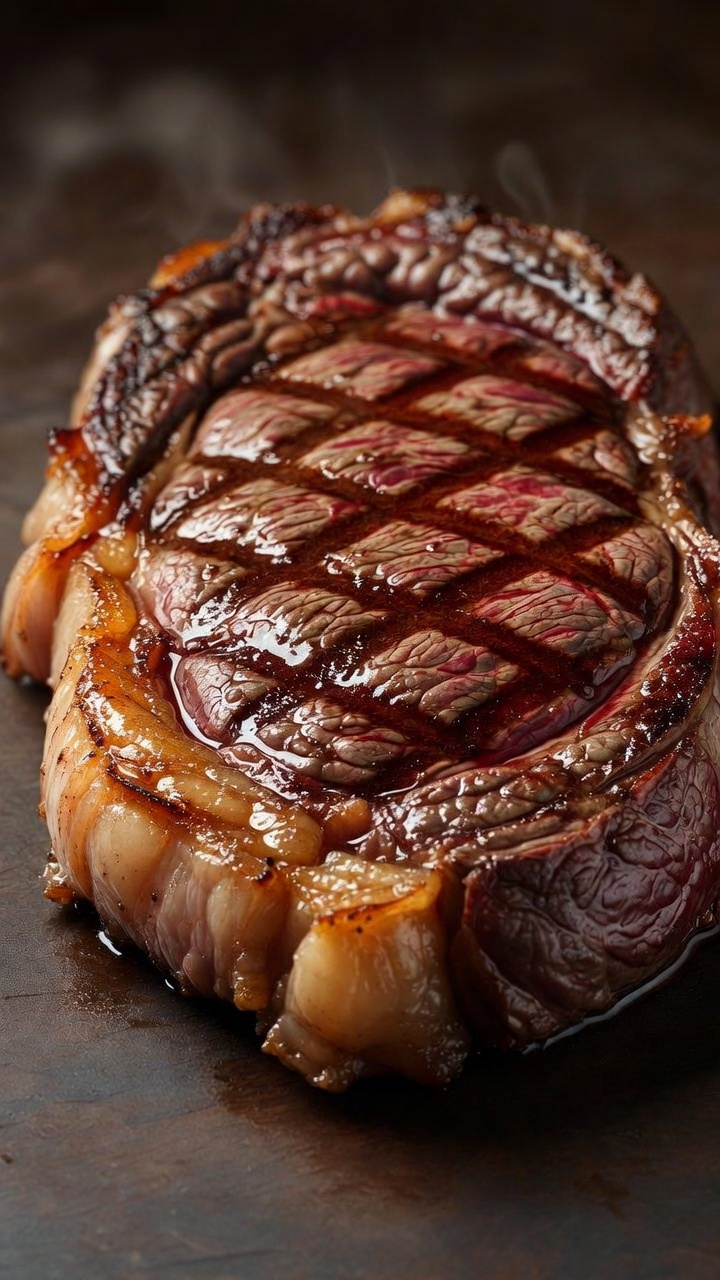 Perfect grilled ribeye
