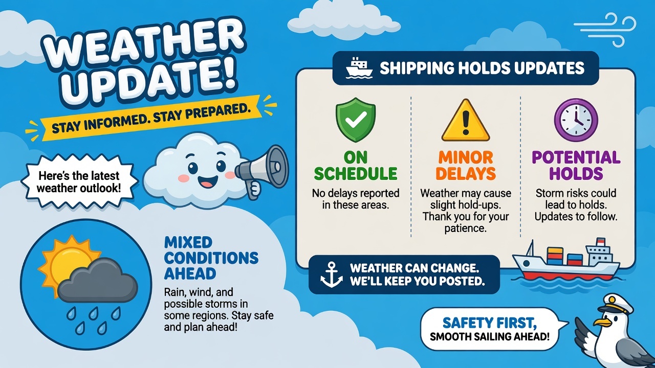 Weather shipping update